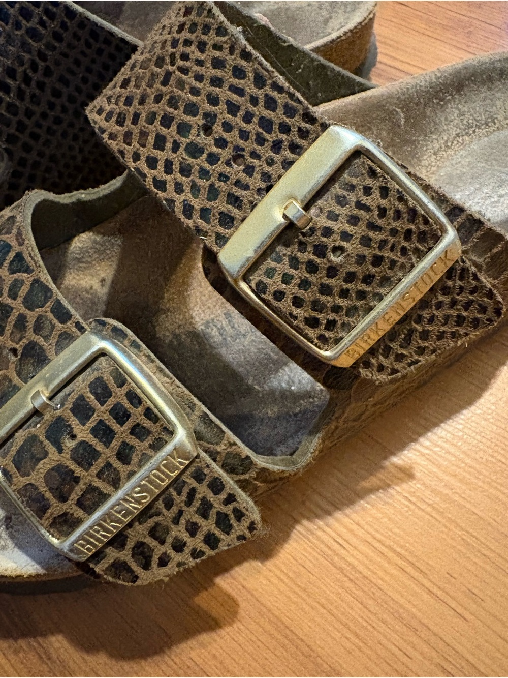 Birkenstock Arizona Python Snakeskin Embossed Sandals - Picture 3 of 5